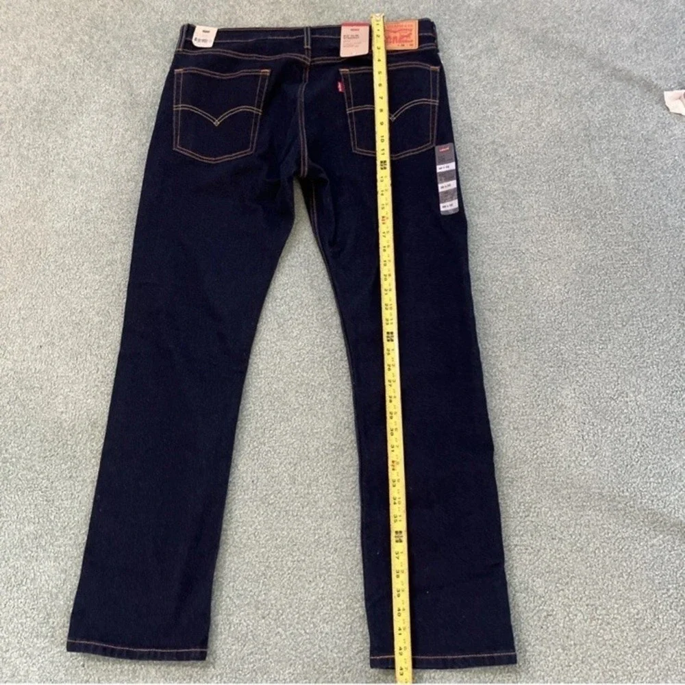 Levi's 513 Slim Straight Men's Jeans 36x32 Dark Blue Denim Cowboy NWT
